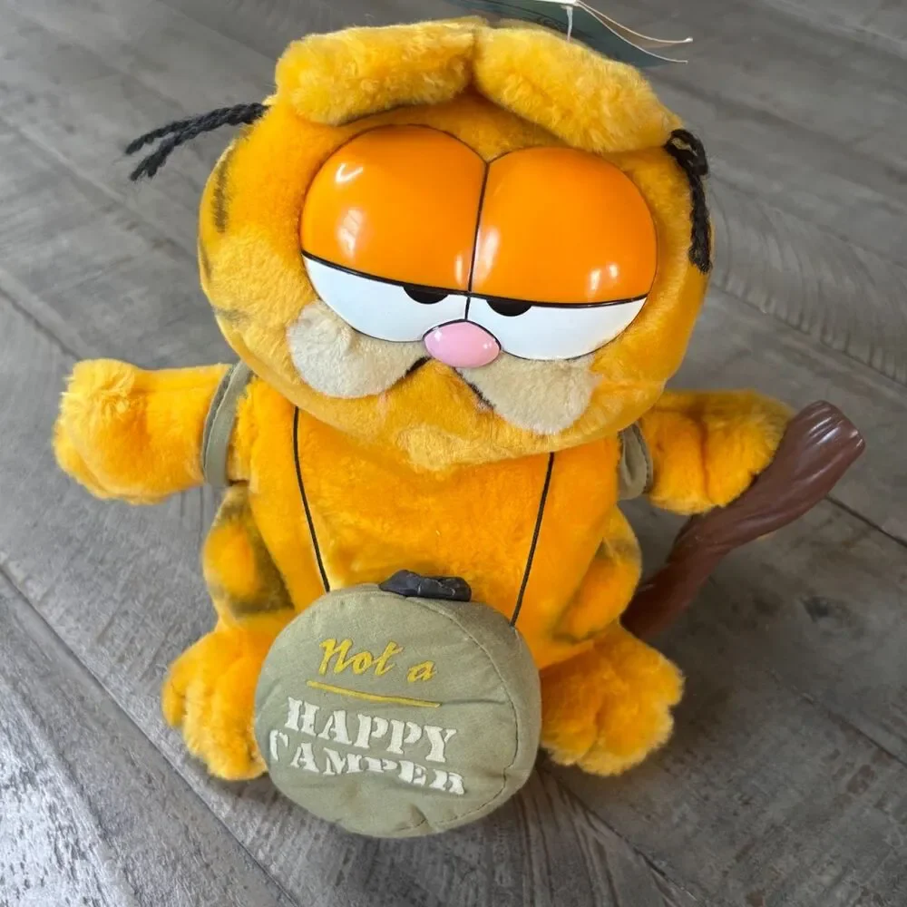 Vintage Dakin Garfield Not a Happy Camper Plush 1978, 1981 New with Tags